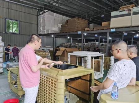 Welcome Clients From Middle-East For Factory Inspection Of Industrial Air Coolers